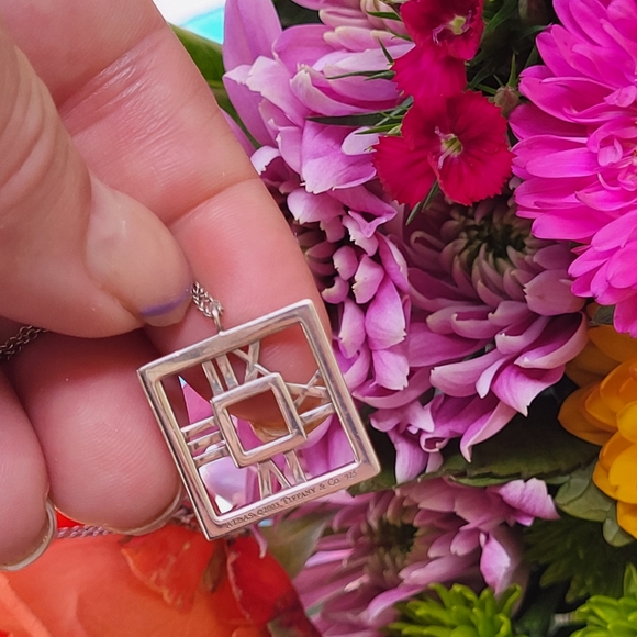 Tiffany & Co. SQUARE NECKLACE IN STERLING SILVER 925 - Picture 5 of 5